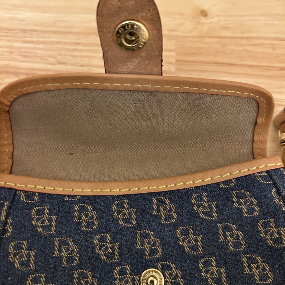 Dooney & Bourke Denim Wristlet with Honey Leather trim - Picture 6 of 6